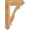 Ekena Millwork Balboa Arts and Crafts Rough Sawn Bracket w/ Offset Brace, Western Red Cedar, 8"W x 24"D x 36"H BKT0806X24X36BOA03RWR - alternate 3